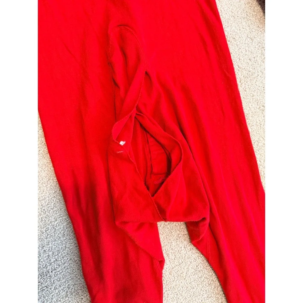 Carhartt Mens Medium Red Cotton Thermal Union Suit USA Made Vintage 8211